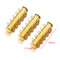 Magnetic Clasp -5 Loop - Non Tarnish Silver & Gold - Sold Individually