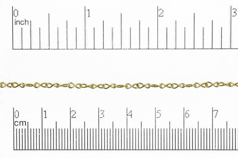 Figure 8 Cable Chain - 2mm x 5mm - Available in Multiple Colors - Sold by the Foot - CH 5020