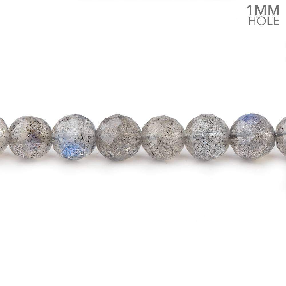 5.5mm Labradorite Faceted Round Beads, 18-Inch Strand