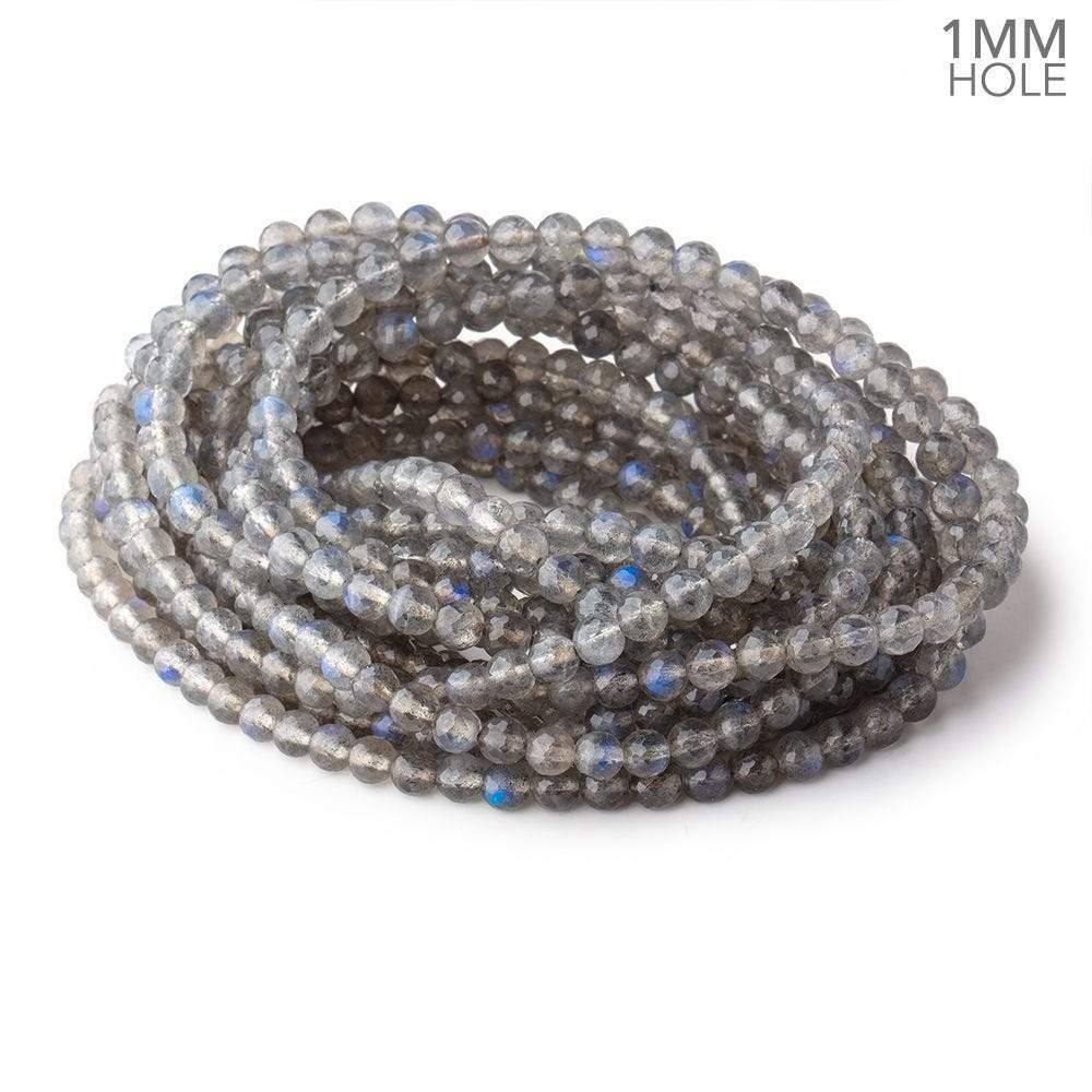 5.5mm Labradorite Faceted Round Beads, 18-Inch Strand