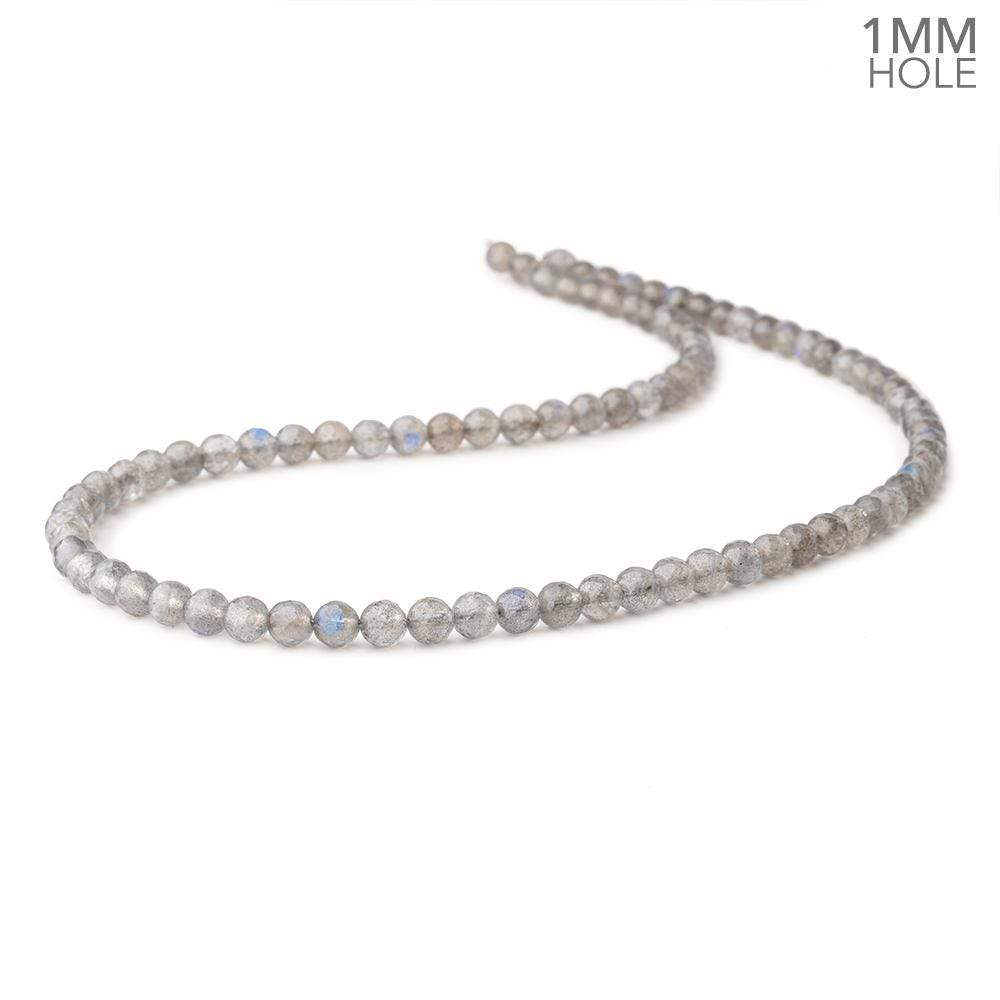 5.5mm Labradorite Faceted Round Beads, 18-Inch Strand