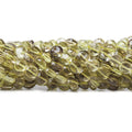 5mm Bi-colored Quartz Beads Faceted Coin Beads, 14 inch,