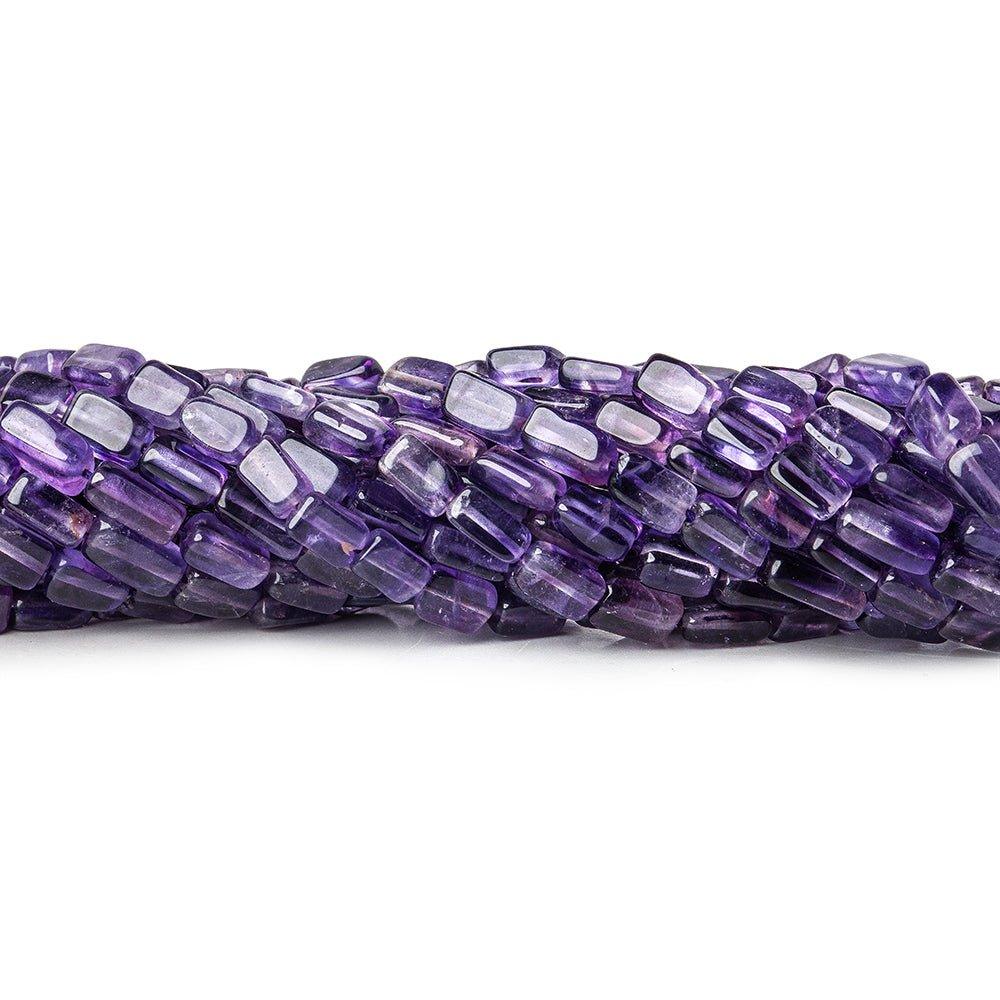 5x3mm - 7x5mm Amethyst Plain Rectangle Beads 50 pcs