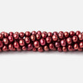 Pomegranate Red Freshwater Pearl Strand – 5 × 4mm, Side-Drilled, 15 Inch