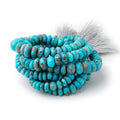 Sleeping Beauty Turquoise Faceted Rondelle Beads, 6–10mm, 16-Inch Strand