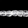 6–7mm Crystal Quartz Faceted Cube Beads, 7.5-Inch Strand