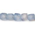 6-8mm Blue Chalcedony Faceted Cube Beads 7.75 inch 23 pieces