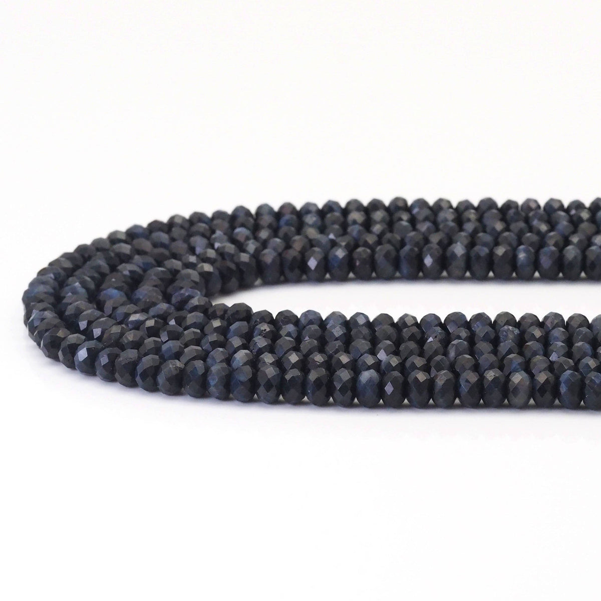 Blue Tiger’s Eye Faceted Rondelle Beads, 4 × 6mm, 15–16-Inch Strand