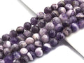 Natural Amethyst Smooth Round Beads, 6–12mm, 15–16-Inch Strand