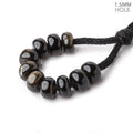 Golden Sheen Obsidian Smooth Rondelle Beads, 6mm, 1.5mm Hole, Set of 10