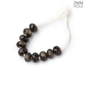 Golden Sheen Obsidian Faceted Rondelle Beads, 6mm, 2mm Hole, Set of 10