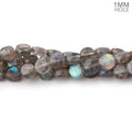 6mm Labradorite Checkerboard-Faceted Coin Beads, 15-Inch Strand