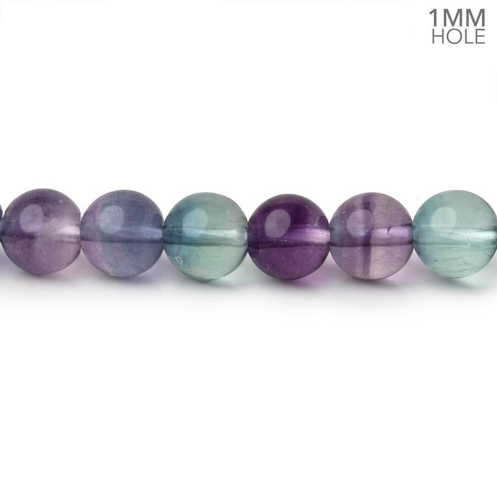 6mm Multi Color Fluorite Plain Round Beads 15.5 inch 70 pieces AA 1mm hole