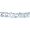 Aquamarine Top-Drilled Faceted Oval Beads, 6x4–8x5mm, 8.5-Inch Strand