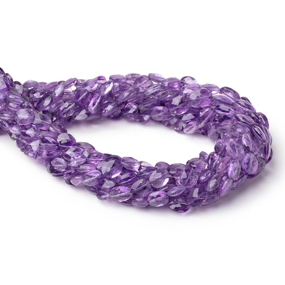 Amethyst Faceted Oval Beads, 6x5–10x8mm, 15.5-Inch Strand