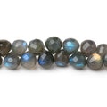 7-7.5mm Labradorite Faceted Candy Kiss Beads 8 inch 50 pieces AA