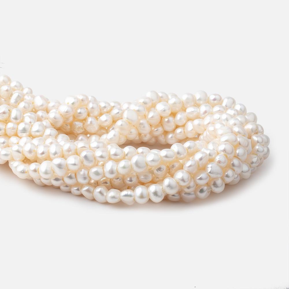 Cream Baroque Large-Hole Freshwater Pearl Strand – 7–8mm, 15 Inch