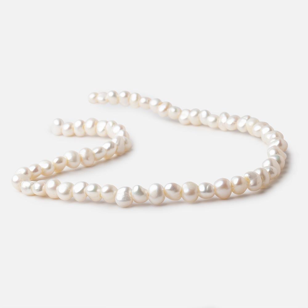 Cream Baroque Large-Hole Freshwater Pearl Strand – 7–8mm, 15 Inch