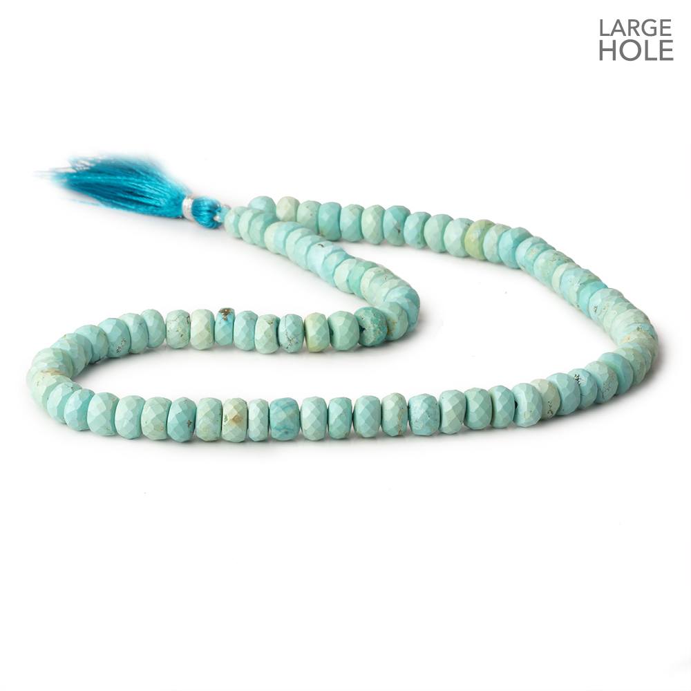 Reconstituted Turquoise Faceted Rondelle Beads, 7.5mm, 16-Inch Strand
