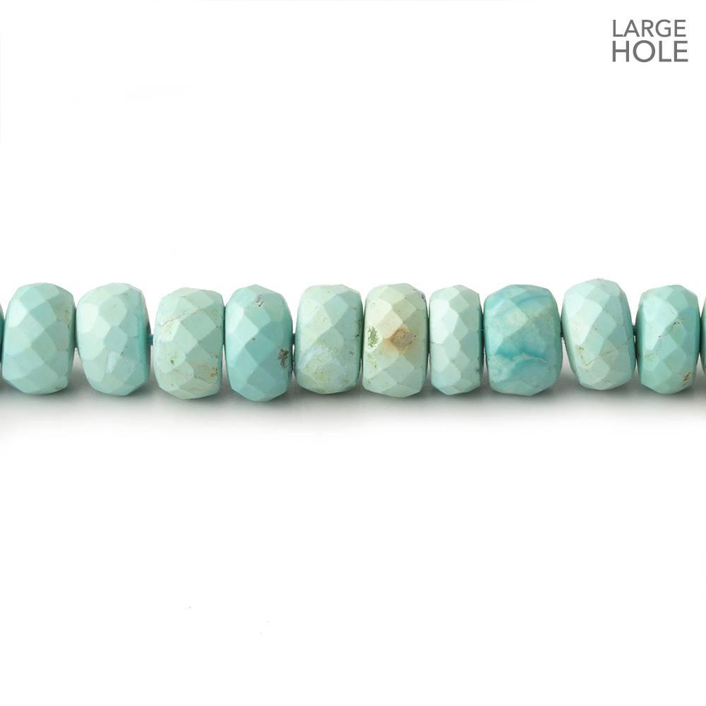 Reconstituted Turquoise Faceted Rondelle Beads, 7.5mm, 16-Inch Strand