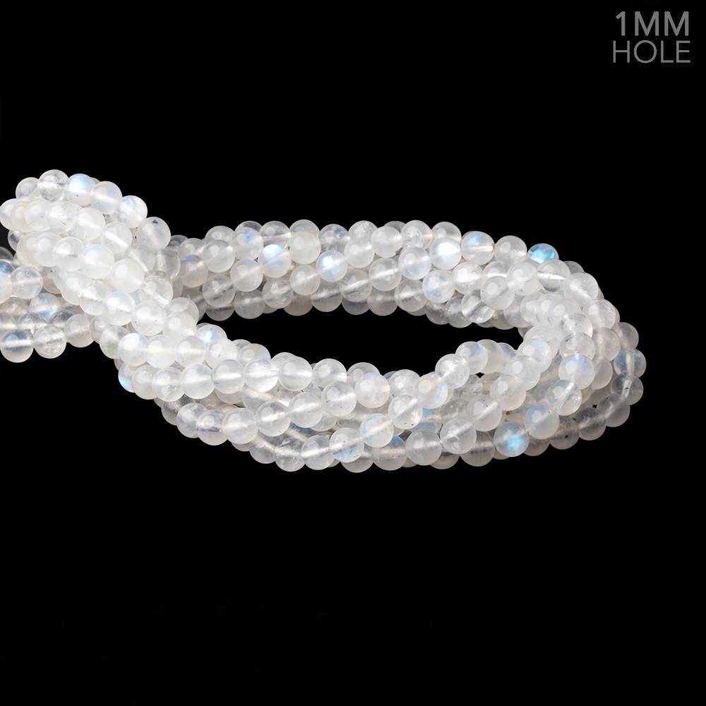 7mm Rainbow Moonstone Plain Round Beads 15 inch 54 pieces 1mm Hole
