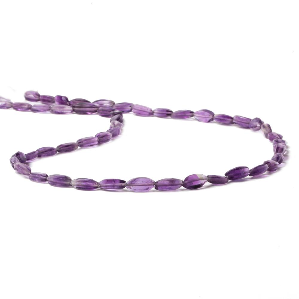 7x3mm Shaded Amethyst Faceted Rice Beads, 14-Inch Strand
