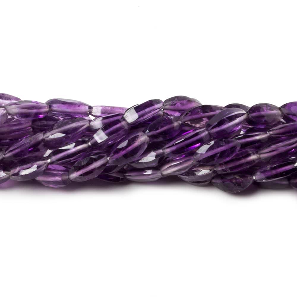 7x3mm Shaded Amethyst Faceted Rice Beads, 14-Inch Strand
