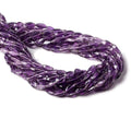 7x3mm Shaded Amethyst Faceted Rice Beads, 14-Inch Strand