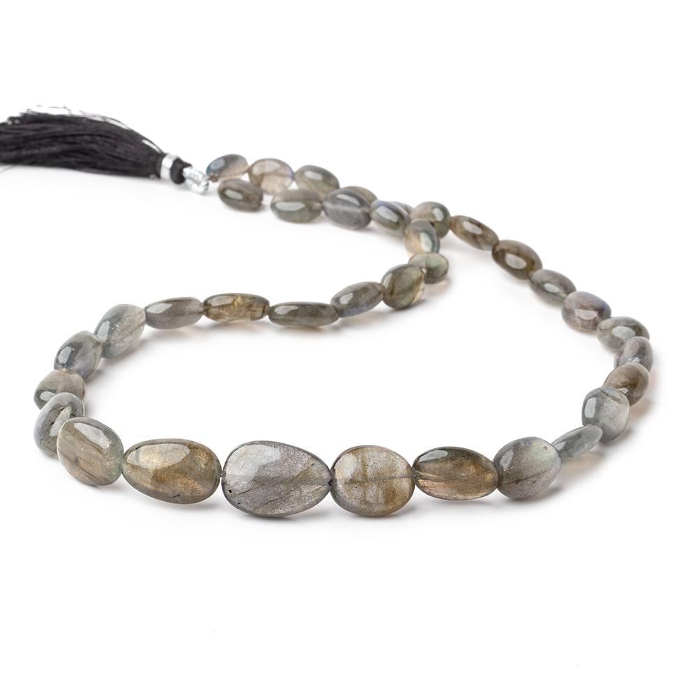 7x5–18x12mm Labradorite Smooth Nugget Beads, 18-Inch Strand