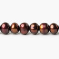Cumin Brown Off-Round Freshwater Pearl Strand – 7 × 5mm, 16 Inch