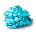 Sleeping Beauty Turquoise Faceted Coin Beads, 8–13mm, 17-Inch Strand