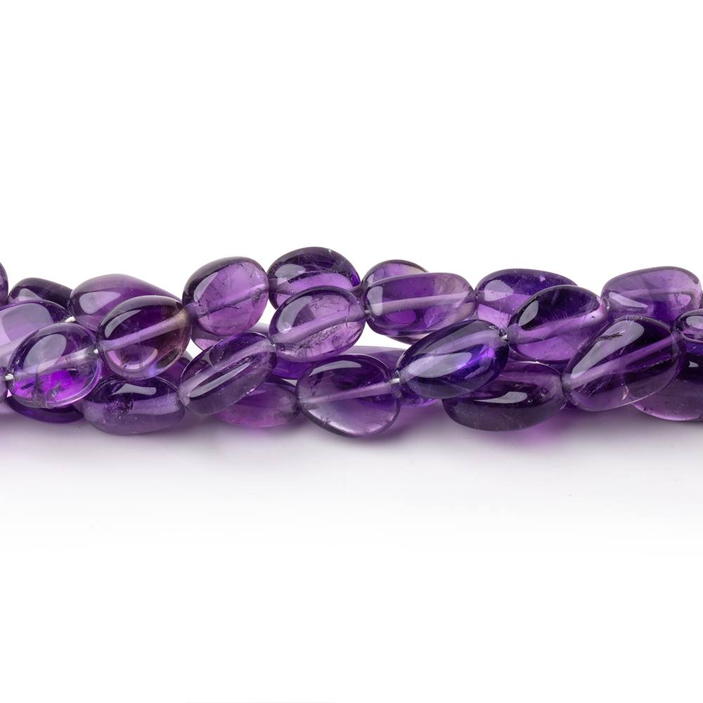 8–9mm Amethyst Smooth Oval Beads, 16-Inch Strand