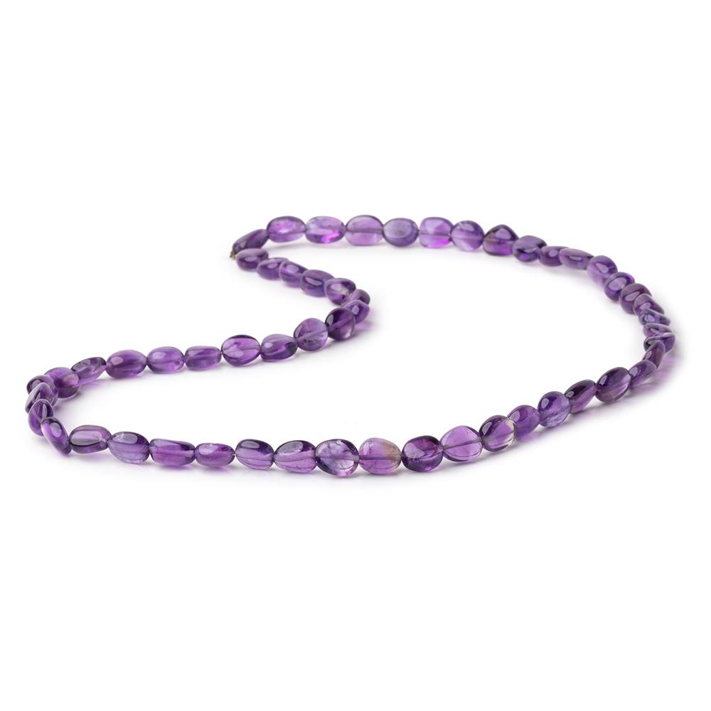 8–9mm Amethyst Smooth Oval Beads, 16-Inch Strand