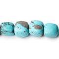 Sleeping Beauty Turquoise Smooth Cube Beads, 8.5–13mm, 16-Inch Strand