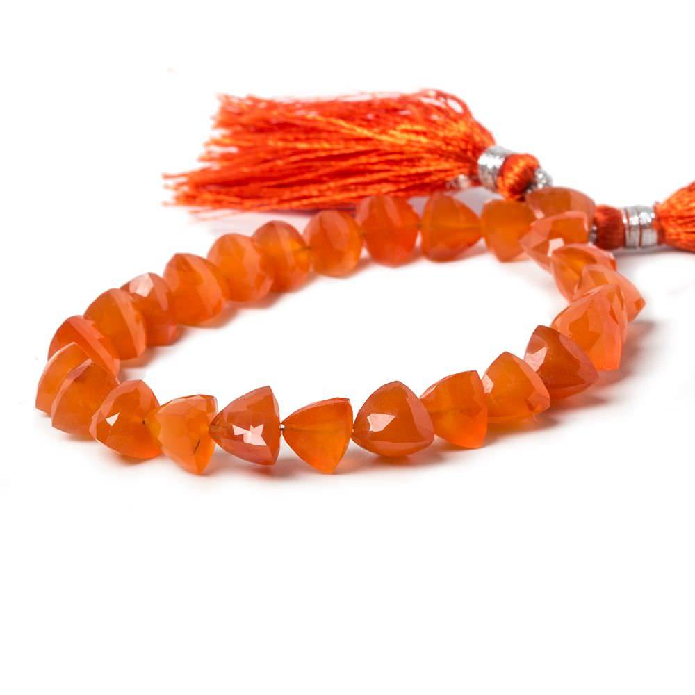 Carnelian Trillion Beads, 8.5–9mm, 8-Inch Strand