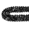 Black Onyx Smooth Diamond-Shaped Beads, 6mm or 8mm, 15–16-Inch Strand