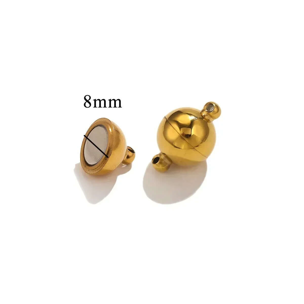 Magnetic Clasp - 8mm - Non Tarnish Gold & Stainless Steel - Per Piece