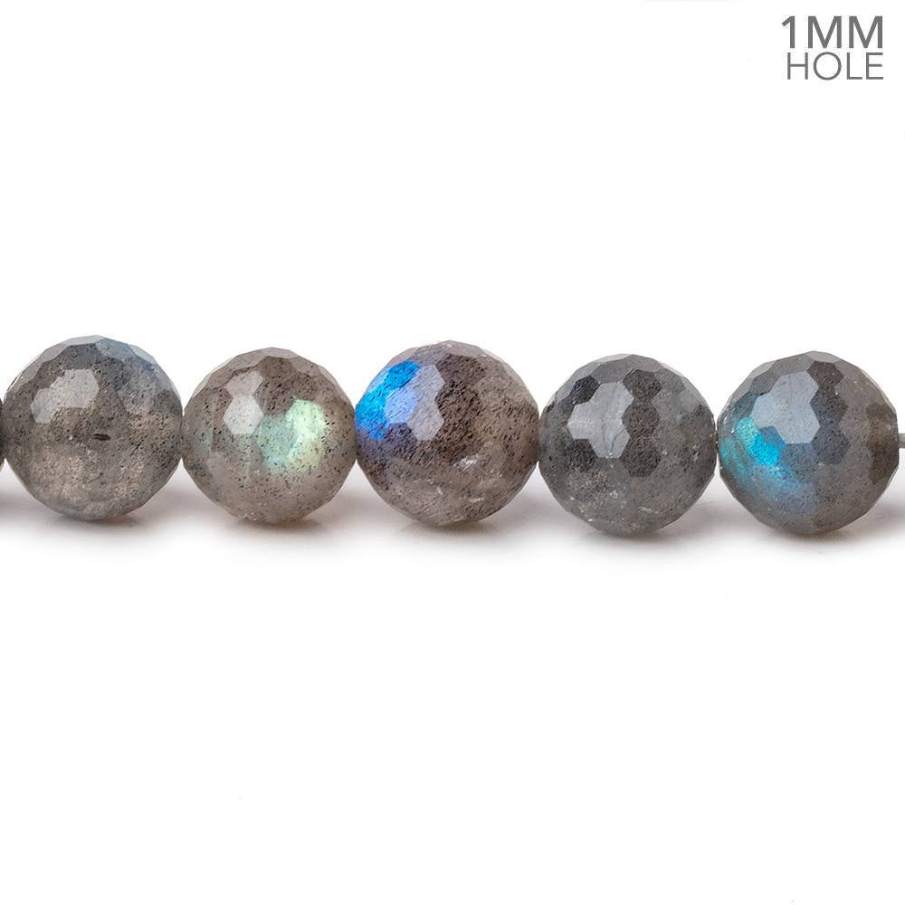 8mm Labradorite Faceted Round Beads, 15-Inch Strand