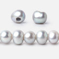 Tri-tone Silver Large-Hole Freshwater Pearl Strand – 8–9mm, 15 Inch