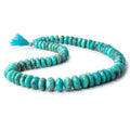 Sleeping Beauty Turquoise Faceted Rondelle Beads, 9–16mm, 20-Inch Strand