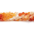 5mm Fire Opal Smooth Coin Beads, 16-Inch Strand