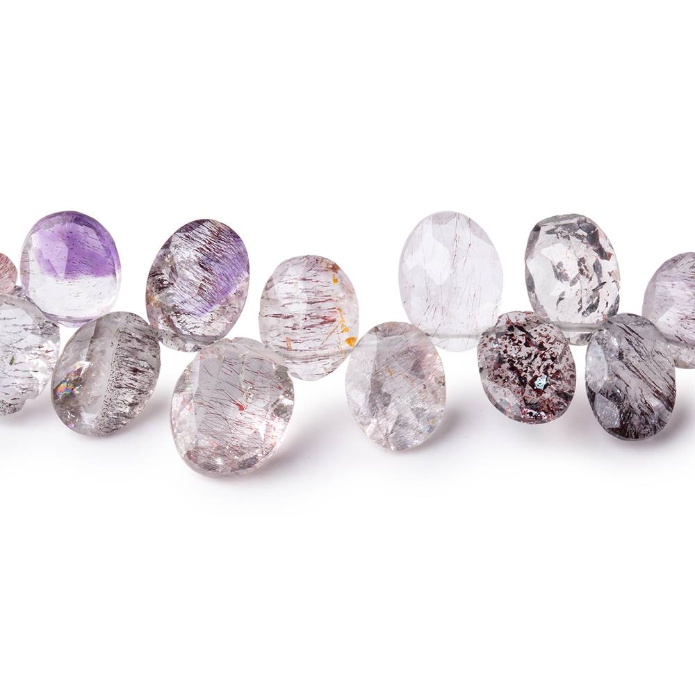 Moss Amethyst Pavilion-Faceted Oval Beads, 8-Inch Strand
