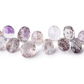 Moss Amethyst Pavilion-Faceted Oval Beads, 8-Inch Strand