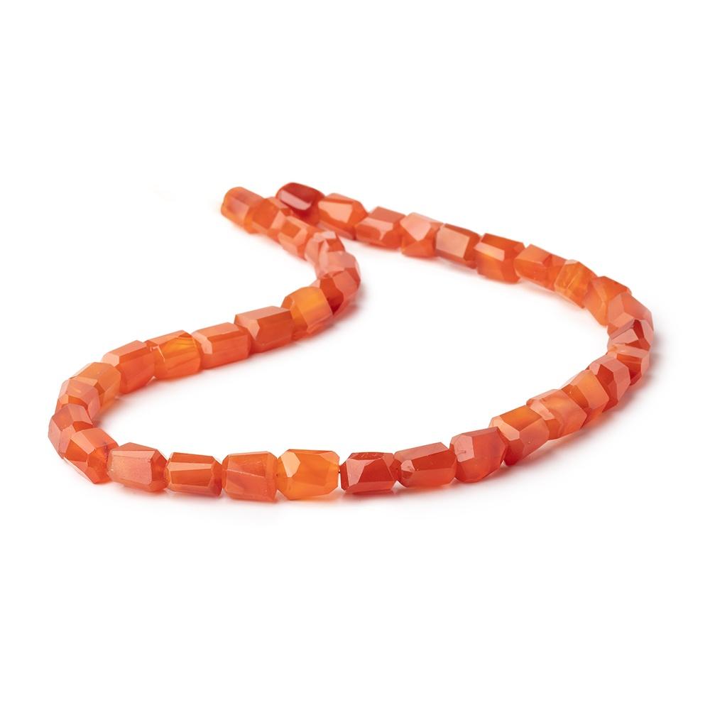 Carnelian Faceted Nugget Beads, 9 × 7–10 × 8mm, 14-Inch Strand