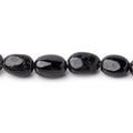 Black & Green Tourmaline Smooth Nugget Beads, 15.5-Inch Strand