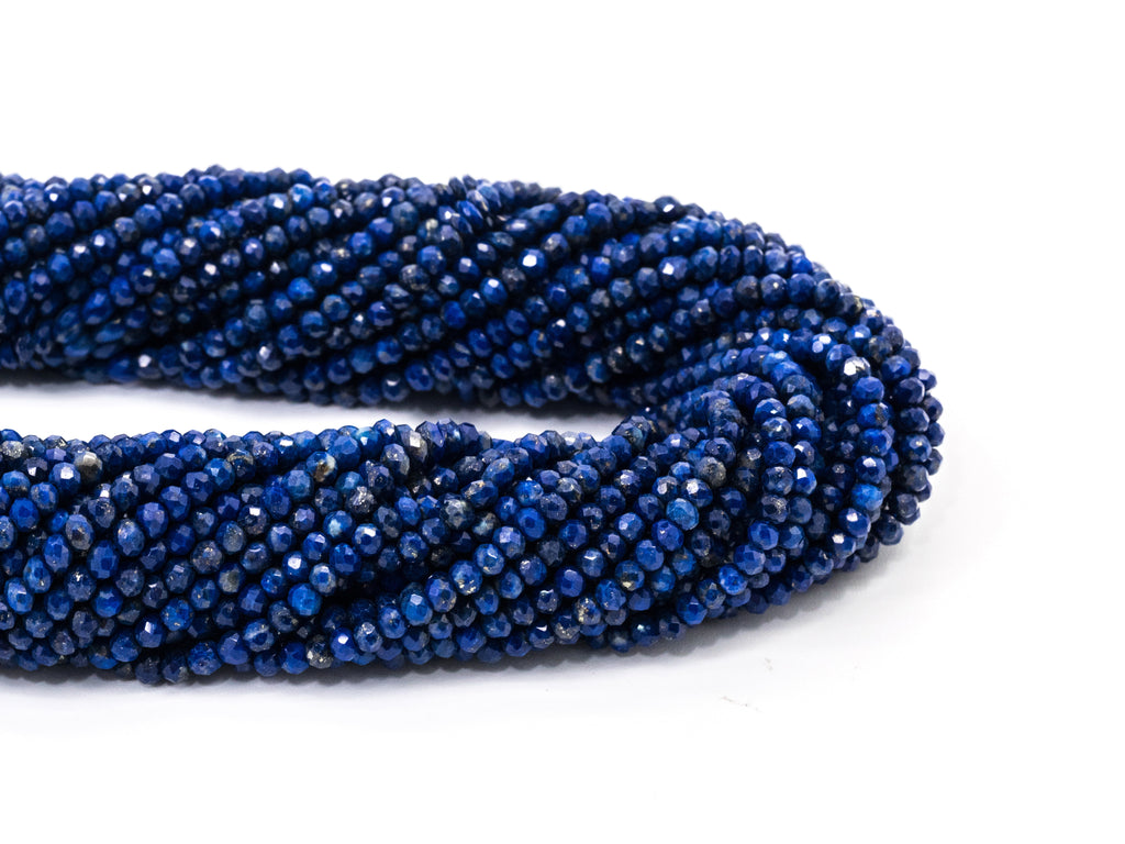 Natural Lapis Rondelle Beads - 2x3mm Gemstone Beads 15.5" Strand