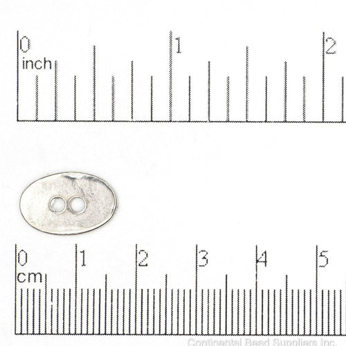 16mm x 10mm Oval Button - Made of Pewter - Available in 2 Finishes - Made in the USA - BTN10