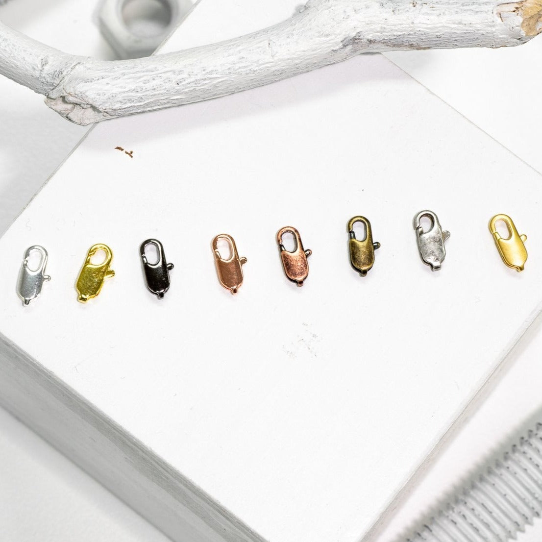 Lobster Claw Clasp Size Small - Measures 12mm x 5mm - Available in Many Finishes - Sold Individually - C602.