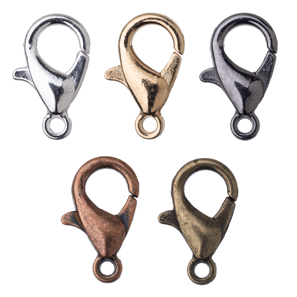 12mm x 6mm Zinc Lobster Claw Clasp - Sold by the Gross - Available in 5 Finishes - C802