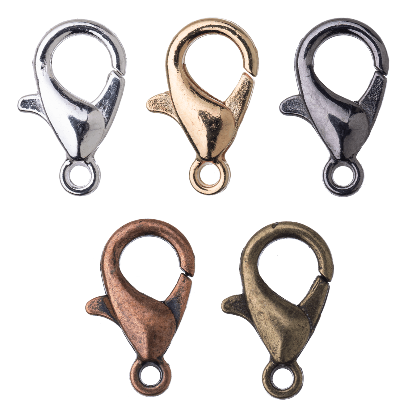 12mm x 6mm Zinc Lobster Claw Clasp - Sold by the Gross - Available in 5 Finishes - C802